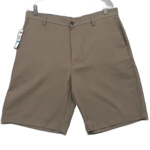 Chaps Men Shorts Brown Classic Flat Front Lightweight Size 36 NWT